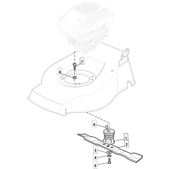 420 PD - 2008 - 294435123/UM8 - Mountfield Rotary Mower Blade Diagram