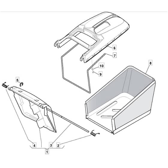421 HP - 2006 - 294434043/MO6 - Mountfield Rotary Mower Grass Bag Diagram