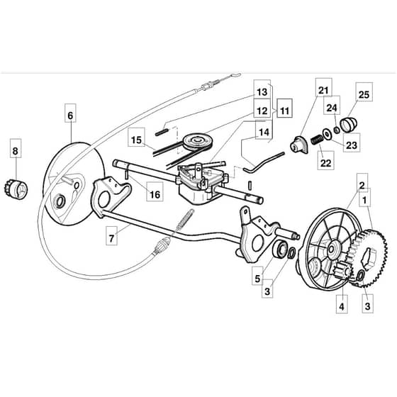 421 PD - 2009 - 294435143/UM9 - Mountfield Rotary Mower Transmission Diagram