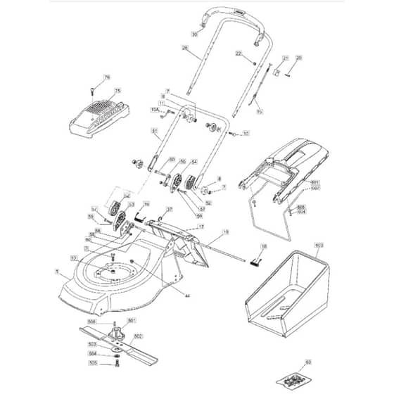 42 HP - 2004 - 23-1581-73 - Mountfield Rotary Mower Handle Diagram