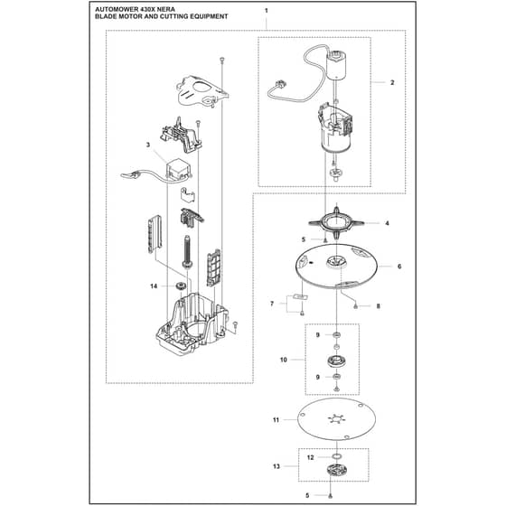 Husqvarna 430X NERA - 970535203 - Blade Motor And Cutting Equipment