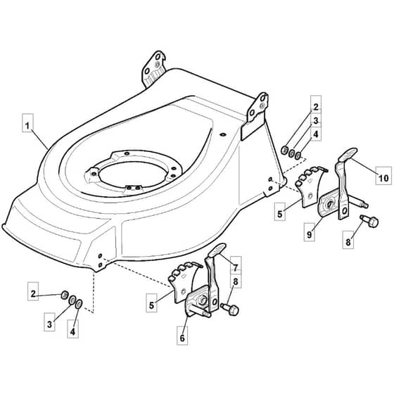 4310 HP - 2008 - 294434043/M08 - Mountfield Rotary Mower Deck Diagram