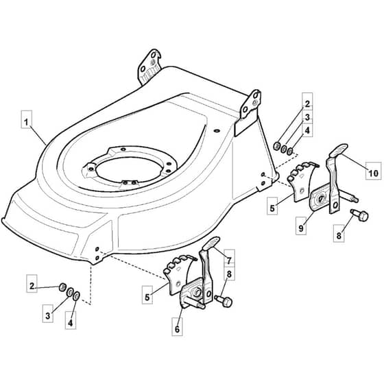 4320 HP - 2008 - 294434023/M08 - Mountfield Rotary Mower Deck Diagram