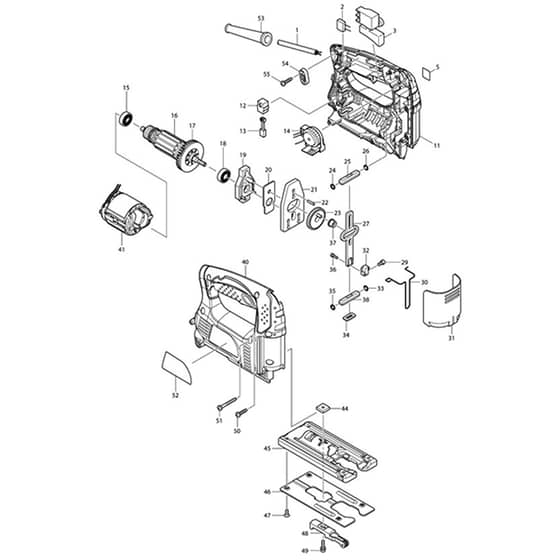 Makita 4327M - Jig Saw - Power Tool Diagram