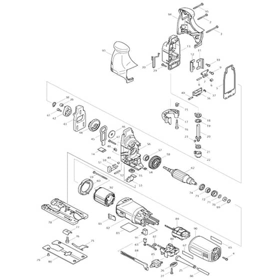 Makita 4341CT - Jig Saw - Power Tool Diagram