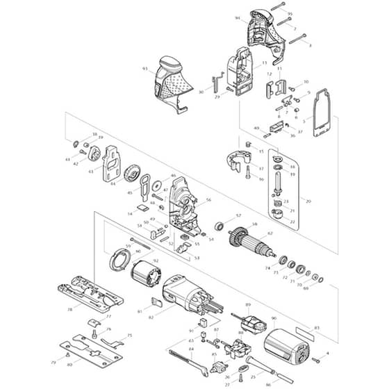 Makita 4351CT - Jig Saw - Power Tool Diagram