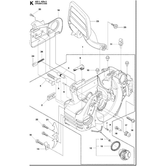 Husqvarna 435 II - 970559735 - Crankcase