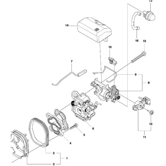 Husqvarna 435 II - 970559735 - Carburetor And Air Filter