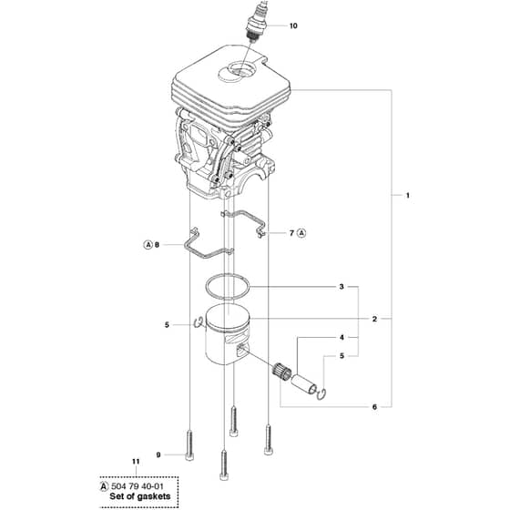 Husqvarna 435 II - 970559735 - Cylinder Piston