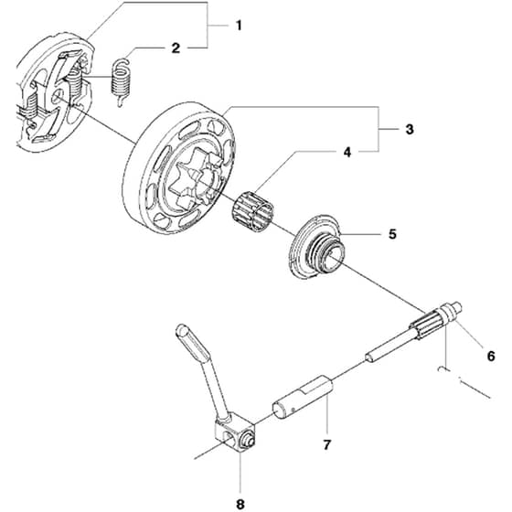 Husqvarna 435 II - 970559735 - Clutch And Oil Pump