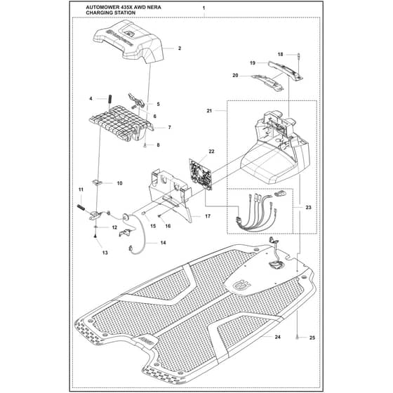 Husqvarna 435X AWD NERA - 970745203 - Charging Station