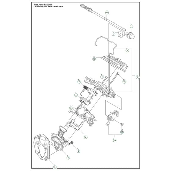 Husqvarna 450S - 970702618 - Carburetor And Air Filter