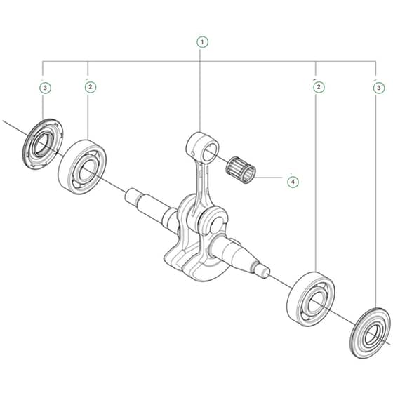 Husqvarna 450S - 970702618 - Crankshaft