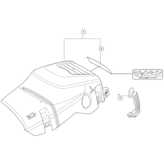 Husqvarna 450S - 970702618 - Cylinder Cover