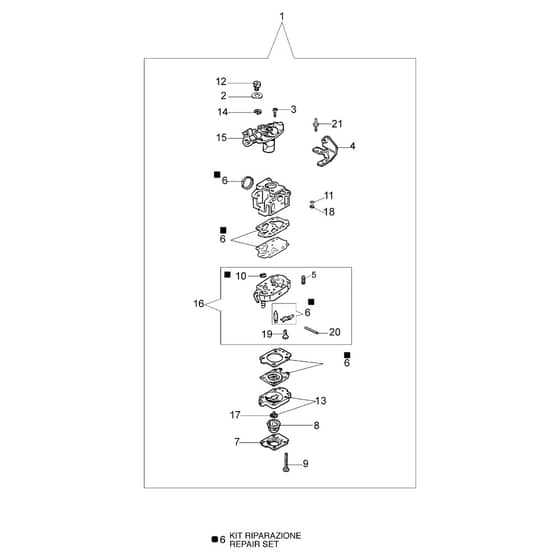 453 BP Ergo - Oleo-Mac Brushcutter Carburetor WT-232A Diagram