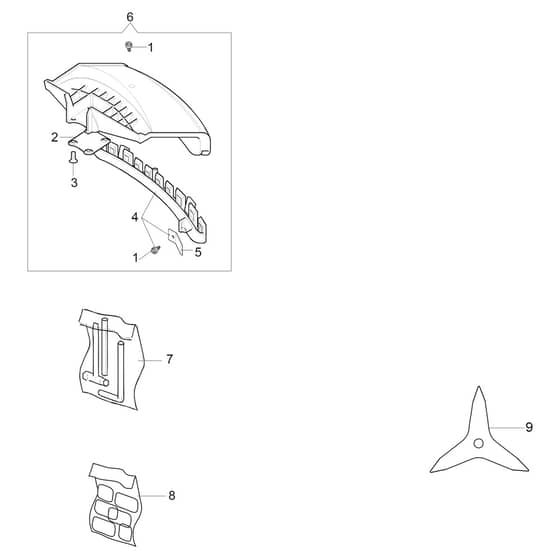 454 BP Ergo - Oleo-Mac Brushcutter Accessories Diagram