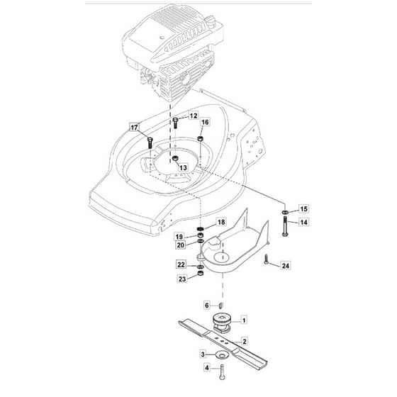 45 S - 2005 - 24-3534-71 - Mountfield Rotary Mower Blade Diagram