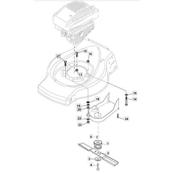 45 S - 2005 - 299264743/MOU - Mountfield Rotary Mower Blade Diagram