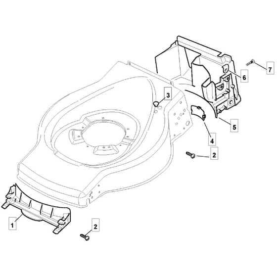 45 S - 2005 - 299264743/MOU - Mountfield Rotary Mower Front Conveyor Diagram
