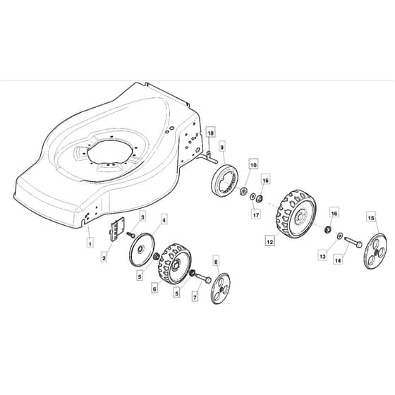 45 S - 2005 - 299264743/MOU - Mountfield Rotary Mower Wheels Diagram