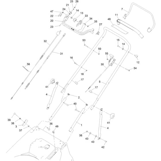 Hayter Harrier 56 Pro Autodrive FS BBC - 579A (408972843 - 999999999) - Handlebar - Controls