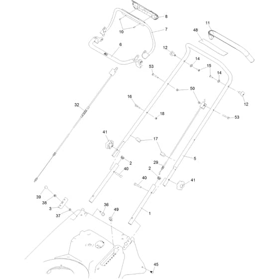 Hayter Harrier 56 Autodrive VS - 574A (404000000 - 404999999) - Handlebar - Controls