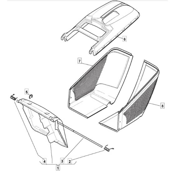 460 PD - 2008 - 294485023/CAI - Mountfield Rotary Mower Grass Bag Diagram
