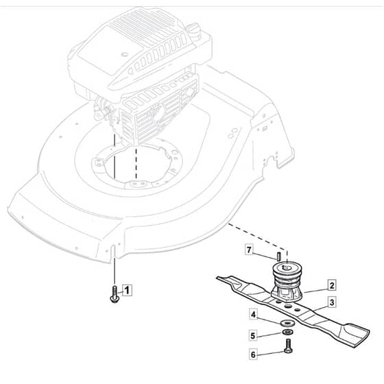 460 PD - 2010 - 299482223/M10 - Mountfield Rotary Mower Blade Diagram