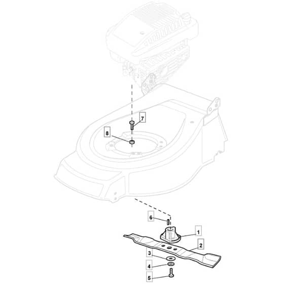 460R HP - 2006-2007 - 294486023/MO6 - Mountfield Rotary Mower Blade Diagram