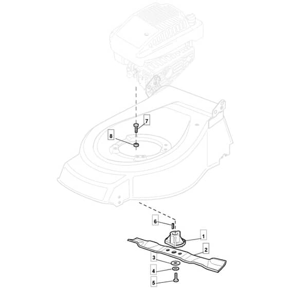 460R HP - 2010 - 294486023/UM9 - Mountfield Rotary Mower Blade Diagram