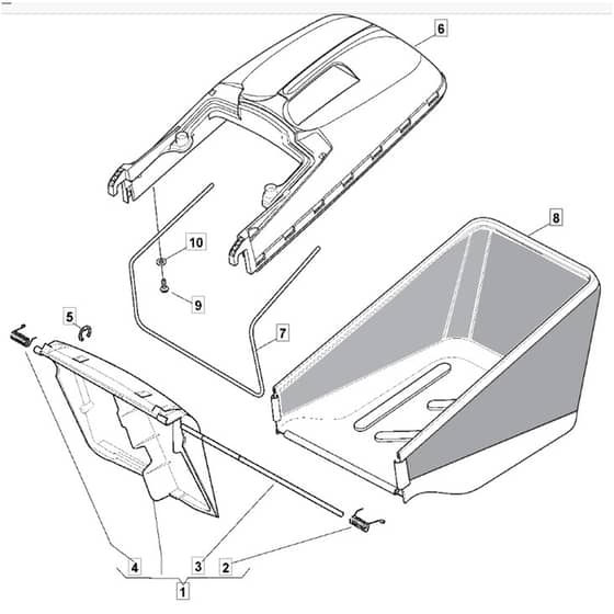 460R HP - 2010 - 294486023/UM9 - Mountfield Rotary Mower Grass Bag Diagram