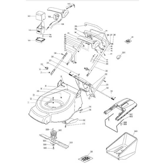 460R PD - 2005 - 23-3781-74 - Mountfield Rotary Mower Handle Diagram