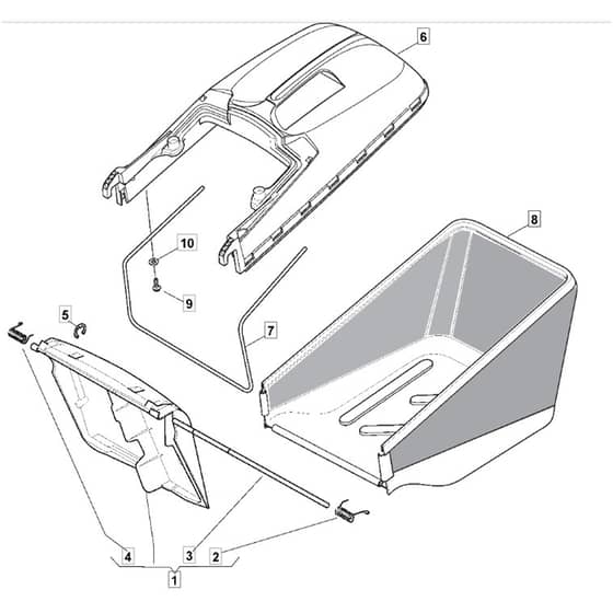 460R PD ES - 2006-2007 - 294487523/MO6 - Mountfield Rotary Mower Grass Bag Diagram