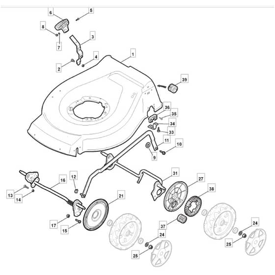 461 PD - 2010 - 29482243/M10 - Mountfield Rotary Mower Deck Diagram