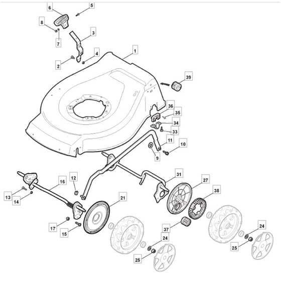 461 PD - 2010 - 299482243/M10 - Mountfield Rotary Mower Deck Diagram