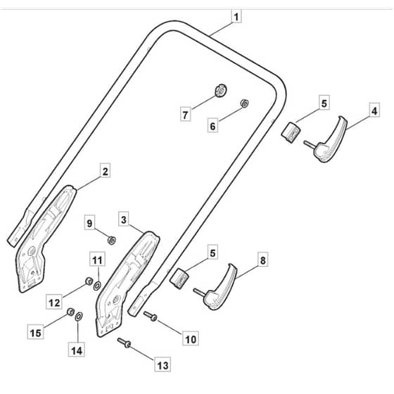 461 PD - 2010 - 299482243/M10 - Mountfield Rotary Mower Lower Handle Diagram