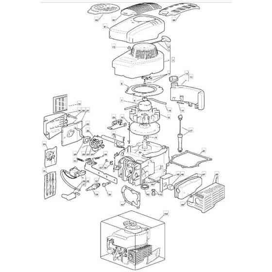 461R HP - 2007 - 294486043/MO7 - Mountfield Rotary Mower M150 Engine Diagram