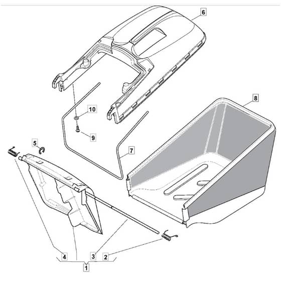 461R HP - 2008 - 294486043/UM8 - Mountfield Rotary Mower Grass Bag Diagram