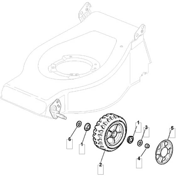 461R HP - 2008 - 294486043/UM8 - Mountfield Rotary Mower Wheels Diagram