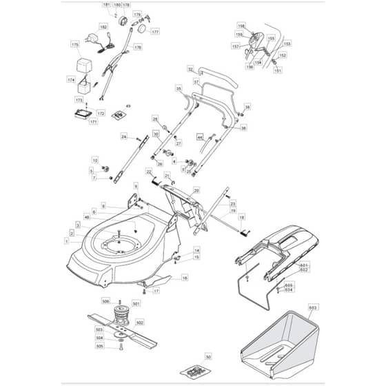 461R PD - 2006-2007 - 294487043/MO6 - Mountfield Rotary Mower Handle Diagram