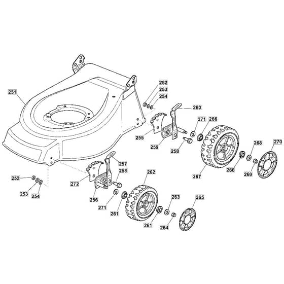 462 HP - 2007 - 294484033/CAL - Mountfield Rotary Mower Wheels Diagram