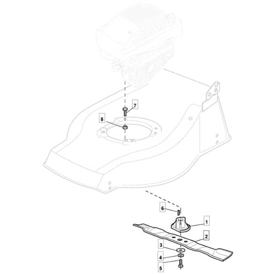 462 HP - 2008 - 294484038/UM8 - Mountfield Rotary Mower Blade Diagram