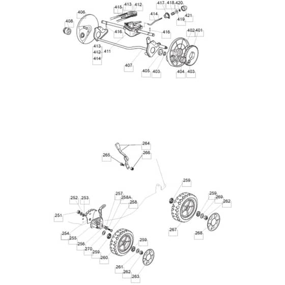 462 PD - 2006-2007 - 294485033/MOU - Mountfield Rotary Mower Wheels Diagram