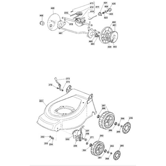 462 PD - 2008-2009 - 294485038/UM8 - Mountfield Rotary Mower Wheels Diagram