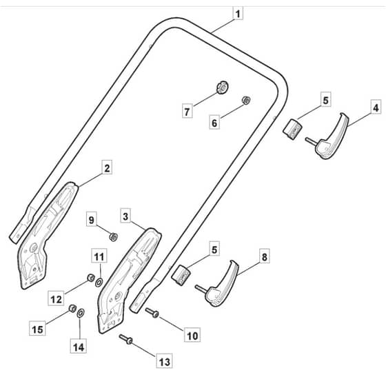 462 PD - 2010 - 299482238/M10 - Mountfield Rotary Mower Lower Handle Diagram