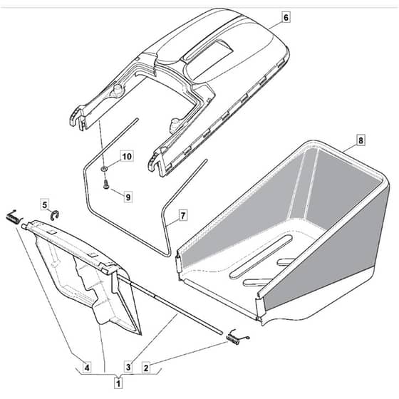 463R PD_ES - 2008 - 294489543/UM8 - Mountfield Rotary Mower Grass Bag Diagram