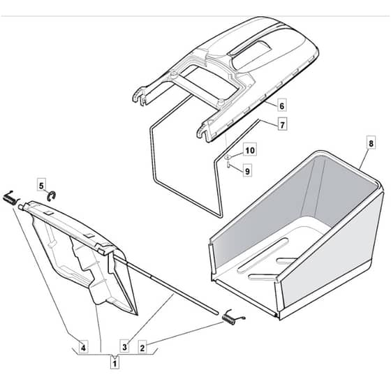 46 HP H - 2006 - 294484033/MO6 - Mountfield Rotary Mower Grass Bag Diagram