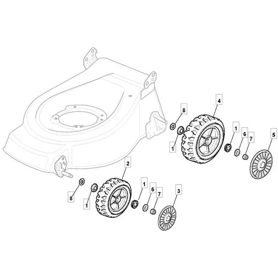 46 PD - 2005 - 294885123/MOU - Mountfield Rotary Mower Wheels Diagram