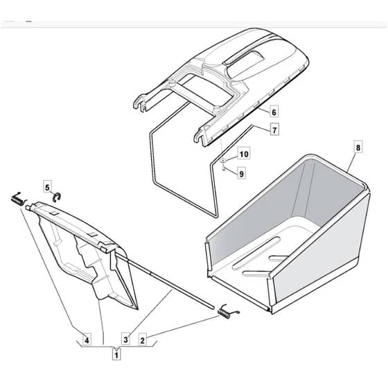 46 PD ES - 2005 - 294885823/MOU - Mountfield Rotary Mower Grass Bag Diagram