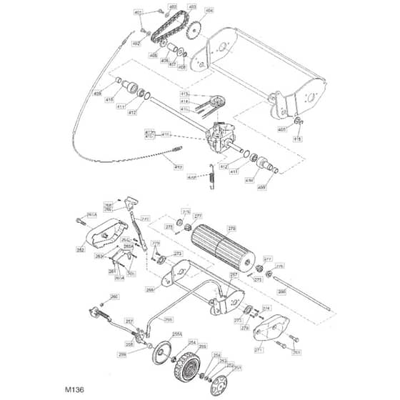46 R PD ES - 2003 - 23-3798-72 - Mountfield Rotary Mower Wheels Diagram